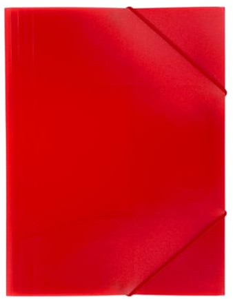 Janrax A4 Clearview Red 3 Flap Folder with Elasticated Closure