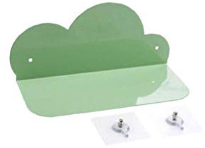 Tubayia Metall Wolke Wandregal ohne Bohren Bücherregal Wandboard für Wohnzimmer, Kinderzimmer (Grün)