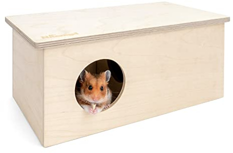 Niteangel Birkenkammer-Labyrinth-Hamsterversteck – kleine Haustiere, Waldhaus, Lebensraum, Dekoration für Hamster, Mäuse, Rennmäuse