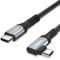 Fasgear 100W USB C zu Typ C 3.1 Gen 2 Kabel 3m, 90 Grad 5A PD mit E-Marker-Chip 4K@60Hz Videoübertragung (10 Gbit/s) Kompatibel für Link, VR-Headset, PC-Spiele, Dockingstationen Schwarz