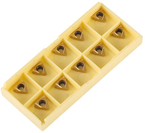 Inserti per Tornio Inserti in Metallo Duro Punte in Metallo Duro CNC Inserti Utensile per Tornio con Taglierina a Lama con Scatola 10 Pezzi