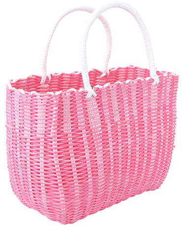 Cabilock Cesta de paja tejida africana cesta de paja bolsa de playa reutilizable bolsa de la compra bolsa de la compra bolsa de gran capacidad bolsa de viaje bolsa