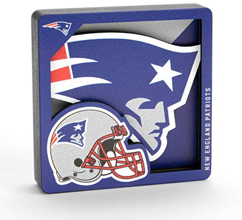 YouTheFan NFL New England Patriots Magnet der 3D-Logo-Serie, One Size