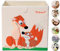 Flöckchen Kinder Aufbewahrungsbox, Spielzeugbox für Kinderzimmer I Spielzeug Box (33x33x33) passt ins Kallax Regal I Kinder Motiv Tiere (Familie Fuchs)