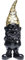 Kare Design Deko Figur Zwerg Standing Schwarz Gold, Gartenzwerg, Accessoire, Artikelhöhe 61cm