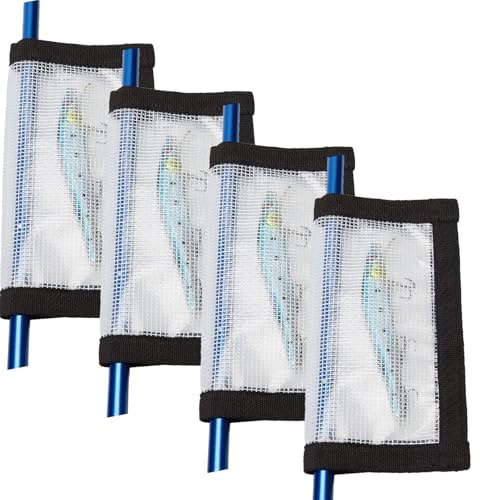 MOPHOEXII Fishing Lure Wraps 4-10 Pack Durable Clear PVC Lure Wrap for Fishing Rod Saltwater Hook Covers,Keeps Children, Pets and Fishermen Safe from Sharp Hook