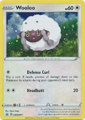 Wooloo SWSH011 Holo Pokemon Promo Card (Sword & Shield Promo Series) + TitanCards® Toploader