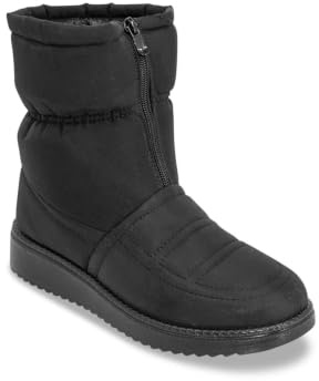 Chums Ladies Wide Fit Water-Resistant Front Zip Boots with Faux Fur Lining | Soft Insulated Lining, Showerproof Upper, Durable Outdoor Sole, Easy Pull-On Design, Size 4 - 8