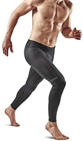 CEP – The Run Tights für Herren Schwarz | Lange Sporthose mit Tight Fit Technologie | Laufhose mit maximaler Bewegungsfreiheit | Atmungsaktive Trainingshose Herren | L
