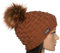 Mütze LAHTI zimt-braun Unisex Merino Beanie Damen-Mütze Herren-Mütze Pudelmütze Bommelmütze Haube Wollmütze Wintermütze Haube siamo-handmade