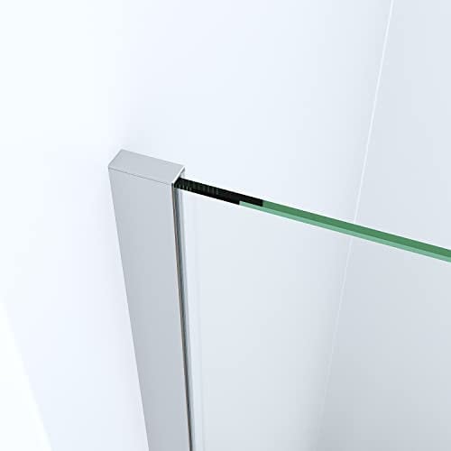 Wandanschlussprofil Wandprofil Duschprofil für Walk in Dusche Duschwand Glas Duschabtrennung Duschkabine U-Profil Aluminium Wandprofilleiste Wandabschlussleiste Chromoptik für Glasstärke 8 mm