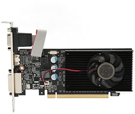 Oreb Carte Graphique GT610, 1GB 64bit Carte Graphique pour Ordinateur 2560x1600 Carte Graphique vidéo pour Ordinateur Bureau GPU, Refroidissement par Seul Ventilateur, PCI Express 2.0
