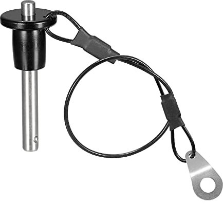 sourcing map Ball Locking Pins, 304 Stainless Steel Grip Push-Button Locking Quick Release Pin with 24cm Wire (6mm-25mm)