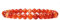 6 mm Perlen Stretch-Armbänder für Damen Herren Achat Stein Armband Elastisches Seil Armreifen Schutz Schmuck, Orange Achat, 19 cm
