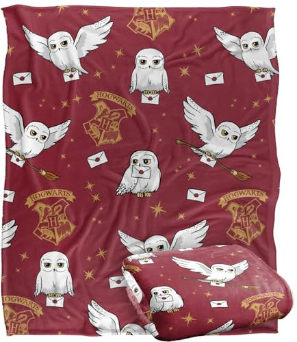 HARRY POTTER Silky Touch Kuscheldecke, Optimalweich, 152 x 127 cm
