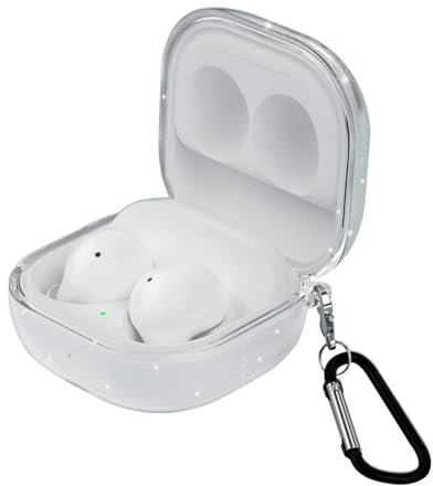 GIOPUEY Clear Case Compatible with Samsung Galaxy Buds FE/Buds Pro/Buds Live/Buds 2/Buds 2 Pro, Ultra-thin soft Cover, Slim-Fit,Anti-Fall,Not Easy to Dirty - Bling transparent