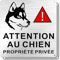 TAKULA Pancarte Attention au Chien 20 * 20CM,Attention au Chien avec Trous Autoperceurs,Esthétiquement Agréable,Clairement Visible