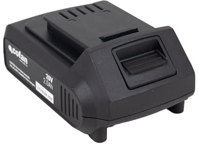 Cofan Batería Recargable Li-Ion de 20V y 2.0 Ah | Adecuada para Herramientas Cofan | Sistema 1 For-All | Indicador de Carga | Protección contra sobrecargas, sobretensiones y Cortocircuitos