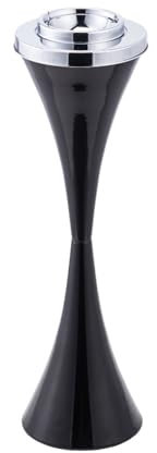 DTACBNEUZ Haushaltsmüll Standaschenbecher for den Außenbereich, stehend, herunterschiebbarer Aschenbecher, 61 cm, wasserdicht, Schwarz Mülleimer für draußen