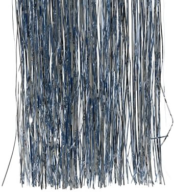 Kaemingk Lametta 40x50cm für den Weihnachtsbaum - Christbaumschmuck Weihnachtsdeko Weihnachtsgirlande - Disco & Party Glitzer Deko - Eisblau