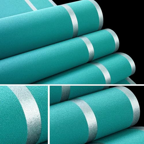 Sparklenut Vliestapete, Modern 3D Wallpaper, Tapete für Wohnzimmer, Schlafzimmer, Kinderzimmer, Badezimmer, Küche, Flur (Pfauengrün)