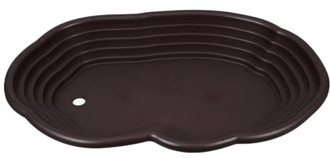 Milisten Lavabo De Baño para Tortugas Gran Tazón De Agua Rampa Accesorio De Alimentación para Reptiles para Terrario y Estanque De Tortugas