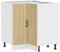 vidaXL Küchen-Eckunterschrank Lucca Sonoma-Eiche Holzwerkstoff, Eckunterschrank, Küchenschrank, 75,5 cm, Sonoma Eiche