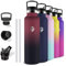 Grsta Gourde Isotherme, Gourde 1l, Sans BPA, Gourde Paille, Anti Fuite, Gourde Inox, Acier Inoxydable 18/8, Gourde Adulte, Double Isolation, Bouteille d'eau pour Randonnée, Camping, Aptitude, Sportif