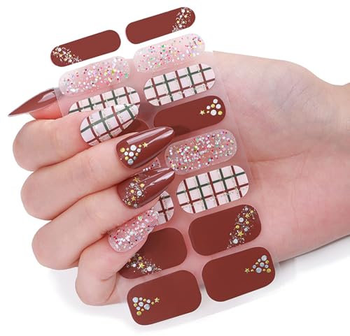 Holiday Nails Art Stickers Christmas Santa Designs Nails Decals For Nails Decoration Festive Nails Accessories