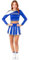 Funidelia | Cheerleader-Kostüm USA für Damen Cheerleader, American Football, Gymnasium, Berufe - Kostüm für Erwachsene & Verkleidung für Partys, Karneval & Halloween - Größe M - Blau