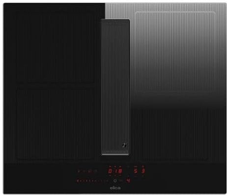 Elica PRF0196872, Piano cottura a induzione con cappa aspirante integrata NIKOLATESLA VELVET BL/A/83, Black