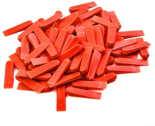 Gdfnmogo 100Pcs Tile Spacers Reusable Positioning Clips,Wall Flooring Tiling Tool,Level Wedges For Floor And Wall Tile Projects 30Mm Length 7Mm Width