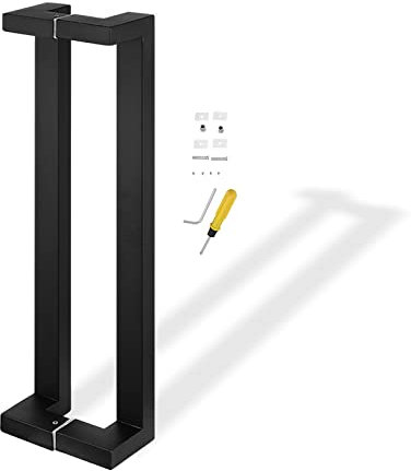 AYVADA Poignée de Porte coulissante Moderne de 50/60/80/120/150 cm avec vis, Barre de Traction Double Face pour Porte de Grange Moderne, Porte d'entrée/Portail