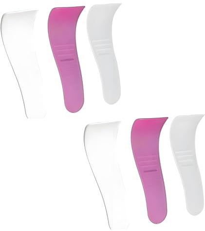 6 x Haarwachs-Spatel zum Wachsen, antihaftbeschichtet, wiederverwendbar, Applikator-Schaber, Werkzeug zum Entfernen von Schönheitswerkzeugen