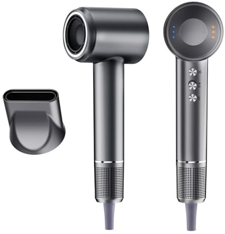 Macchiatto Haartrockner,500 Million Negativ Ionen Fön mit Magnetischen Diffusor,160.000 U/min Bürstenloser Motor Schnelles Trocknen Föhn, 57dB Geräuscharm Thermocontrol Haarföhn für Zuhause, Reisen