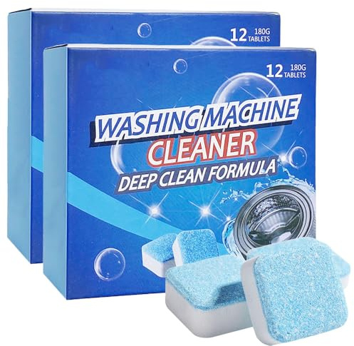 12PCS Waschmaschinenreiniger, 2026 Neu Waschmaschine Hygiene Reinigung, Maschinenreiniger Washing Machine Cleaner Descaler Geeignet zur Kalkentfernung und Reinigung für Tiefenreinigung (2)