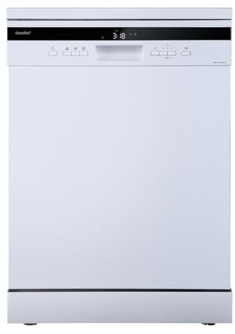 COMFEE' FD1435E-W Lave-vaisselle Pose Libre 14 Couverts, 60 cm, 44 dB | 8 Programmes, Ouverture Automatique, Départ différé, Demi-Charge, Paniers Flexibles, Séchage Intensif, Blanc