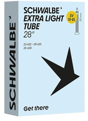 Schwalbe Fahrradschlauch SV15-EL EXTRA Light 23/28-622/630 IB Black 50mm
