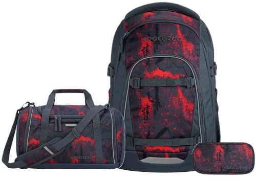 Coocazoo Mate Schulrucksack Set 3tlg. inkl Sporttasche (Broken Black)