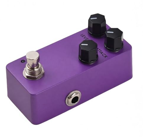 ZORY Ross Compressor Effektpedal für E-Gitarre mit LEVEL ATTACK SUSTAIN-Reglern True Bypass Aluminiumlegierungskörper 9V Stromversorgung 6 35mm Ein- Ausgangsschnittstelle