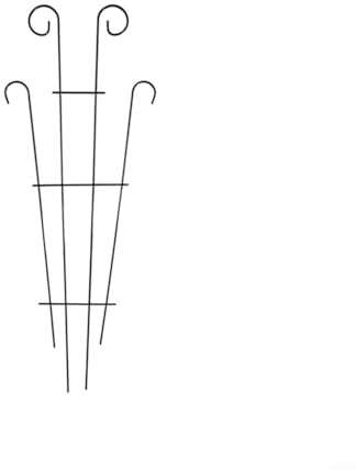 Advokingtap 1 Piece Metal Plant Trellis Black Iron Fan Shape Support For Climbing Plants Such As Ivy Roses Clematis Jasmine Beans Peas Grapes, Suitable For Indoor(s black)
