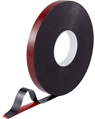TOOLCRAFT 93038c185 93038c185 Doppelseitiges Klebeband Rot/Schwarz (L x B) 30m x 20mm 1St.