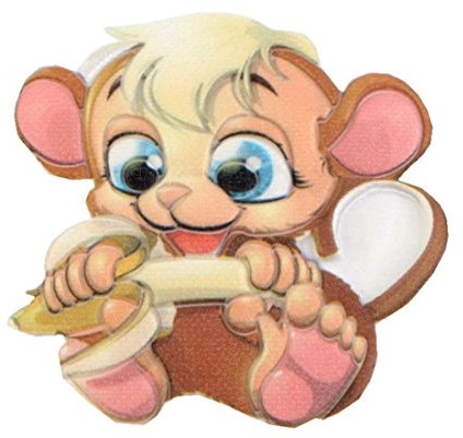 Aufnäher Bügelbild Aufbügler AFFE 80x70mm (1118)