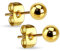 Treuheld® | Goldene Kugel Ohrstecker - Edelstahl Ohrringe mit Kugel in Gold - Kugel: 6mm - Ohrring für Männer & Frauen - Steckverschluss - Perle Ohrschmuck Ohrring Ohrpiercing - [04.] - 6mm