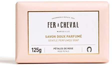 Fer à Cheval - Seife, parfümiert, Rosenblütenblätter, 125 g