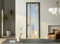 FLFK 3D Fenster Balkon Landschaft Wohnzimmer Türtapete Wandbilder Selbstklebend Tür Poster Vinyl Entfernbar Mauer Aufkleber Zuhause Dekor 77X200CM