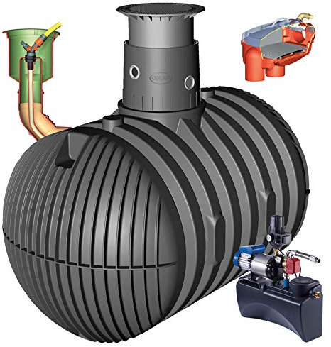 Graf Regenwasser-Erdtank Carat Regenwassertank Zisterne Wassertank Haus Eco-Plus, 10.000 L PKW-befahrbar
