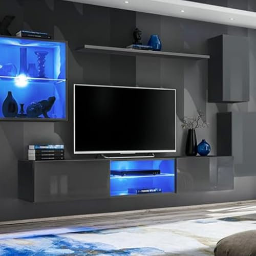 Paris Prix Ensemble Meuble TV Switch XXIII 250cm Gris
