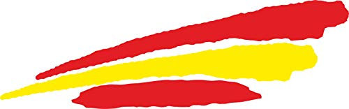 INDIGOS UG - Pegatina - para Coche - JDM - Die Cut - Coche - Bandera España - España - 3 Rayas - 200x51 mm - para Ventana Trasera Barco Coche Tuning camión