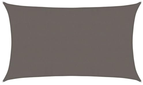 vidaXL Toldo de Vela Parasol Lona Protector Solar Sombra Patio Jardín Terraza Balcón Parque Infantil Exterior Gris Antracita HDPE 160 g/m² 5x8 m